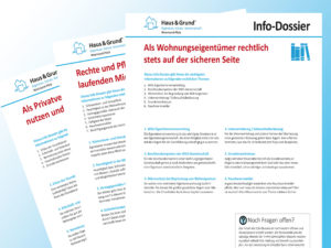 Infos in Dossiers von Haus & Grund: Nützliche Ratgeber rund um die Vermietung der eigenen vier Wände.